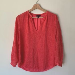 J. Crew Pink Boho Textured Blouse
